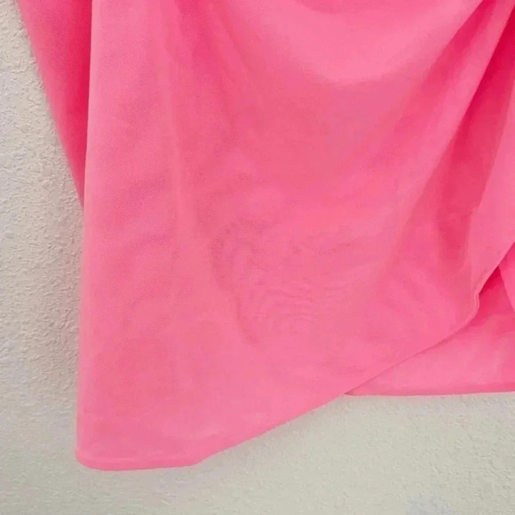 NWT Good American Sugar Pink Leg Daze Mesh Tie Sarong Coverup, Size 2x-5x (1) - Picture 4 of 8